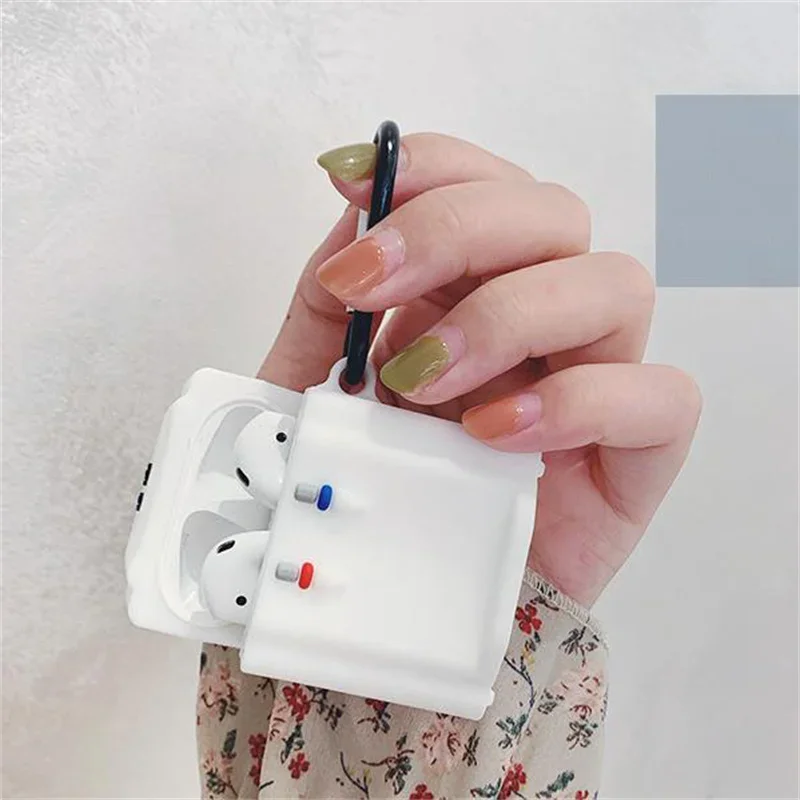 Creative Cute 3D Water Dispenser Silicone Protective Soft Cover For Airpods 4 2 Pro 3 Cases With Keychain Wireless Earphone Case