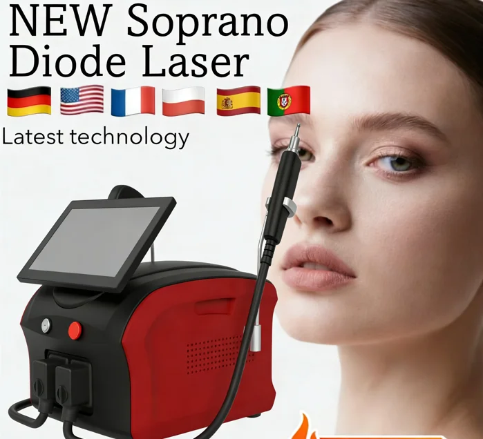 Soprano Ice Cooling System 2in1 Hair Reduction & Pico Skin Device 755+808+940+1064nm 4000W Professional Painless Permanent Diode