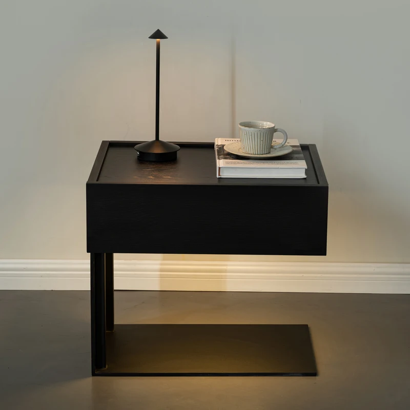 Italian minimalist suspended bedside table Nordic style Internet celebrity personalized bedside table simple modern bedroom beds