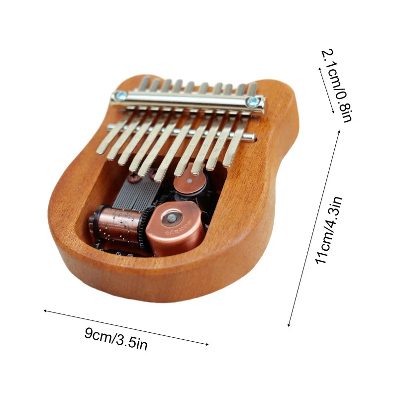 Mini Thumb Piano 10Keys Portable Musical Instrument Cartoon Cute Thumb Piano Music Box Gift for Beginners Thumb Piano Instrument