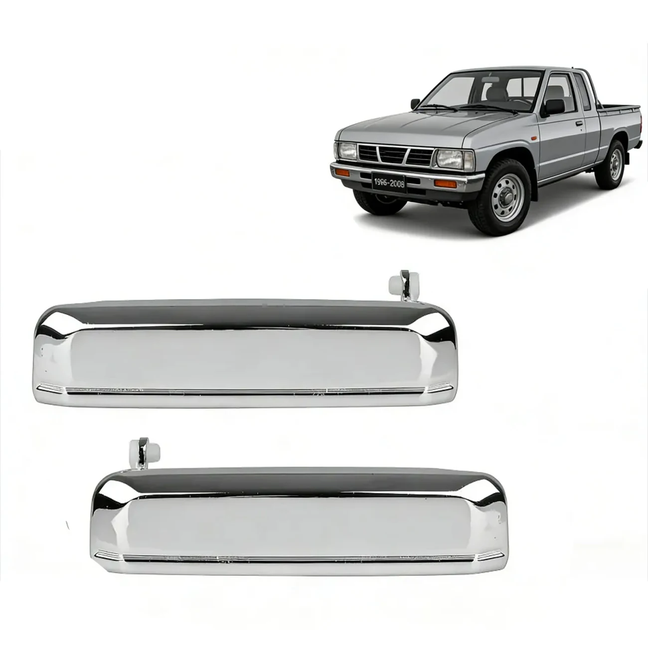 2x Kit de manijas de puerta exterior para Nissan D21 1986-1994 Sentra 1982-1986 Pickup 1995-1997 Pathfinder 87-95 80607-01A10 80606-01A10