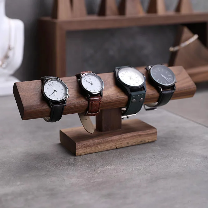 

Creative Solid Walnut Wood Jewelry Bracelet Watch Storage Display Stand Watch Store Watch Counter Window Display Bracket