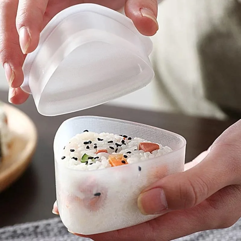 ملحقات قوالب أونيجيري على شكل مثلث لأدوات صنع السوشي إعداد قالب السوشي على شكل قالب الأرز #1