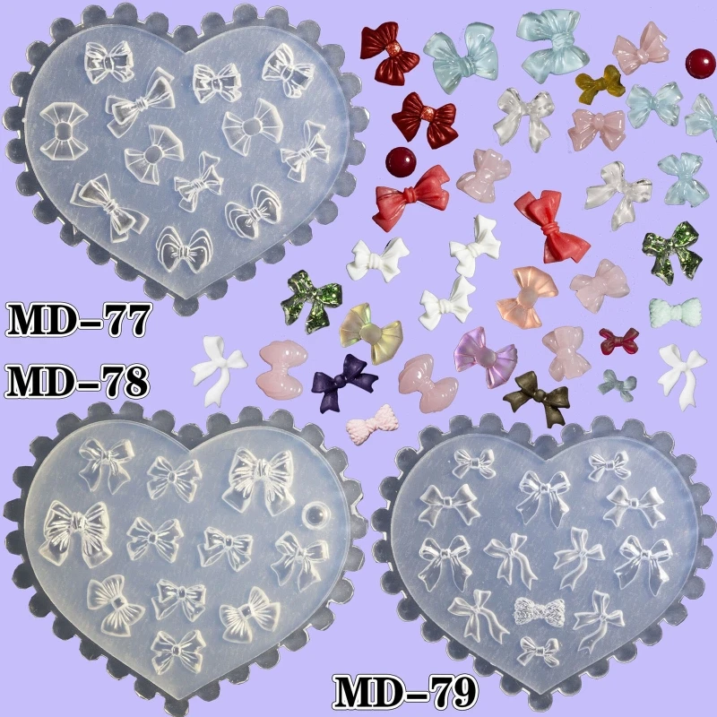 

Art Silicone Mold 3D Bow Carving Mold Art Templates Maincure Tools DXAA