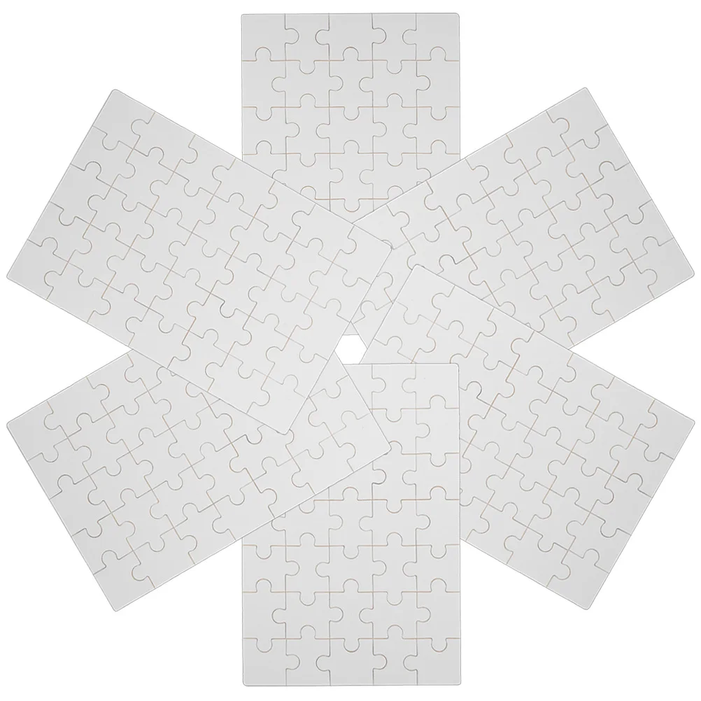 

6 Sheets Sublimation Blanks Products Blank Puzzles for Crafts Excellent Texture DIY Sublimation Puzzle Puzzle Pieces for Crafts