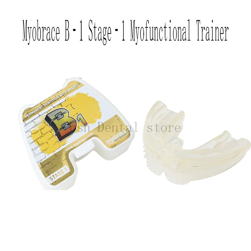 Dental MRC Myobrace B1 Stage 1 Myofunctional Orthodontic Trainer Medical-Grade Silicone Oral Appliance Work With Fixed Brackets