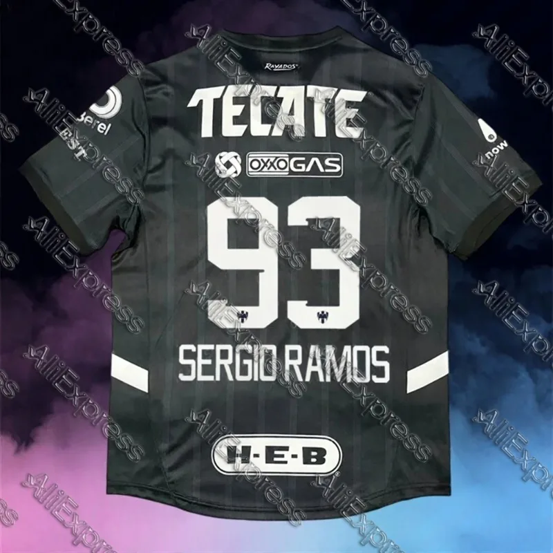 تي شيرت كرة القدم للرجال من سيرجيو راموس مونتيري قابل للتنفس سريع الجفاف للتدريب الترفيهي في الهواء الطلق قمة صيف 2025 مطبوعة ثلاثية الأبعاد #3