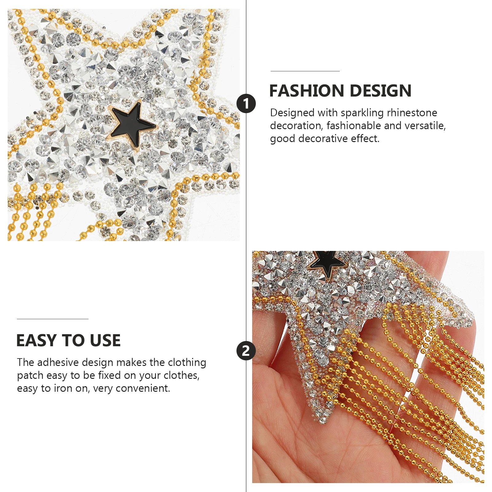 

Applique Diamond Patch Cloth Star Clothing Patches Sewing Shaped Stickers Repair Clothes