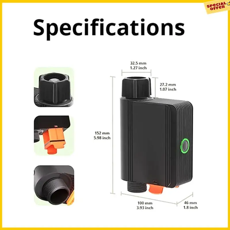 A25P 2X Zigbee Smart Water Valve Smart Timing Irrigation Switch IP55 Automatic Irrigation Easy Install Remote Control A