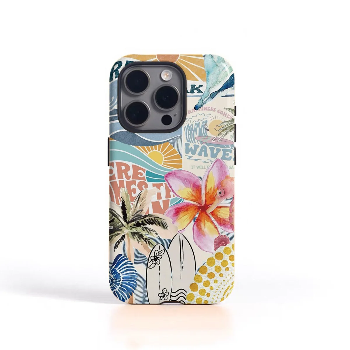 

Ins Coconut Trees By The Seaside Case for IPHONE 17 16ProMax 15 14 13 12 11 PRO Plus Acrylic TPU Two in One Magnetic Phone Cases