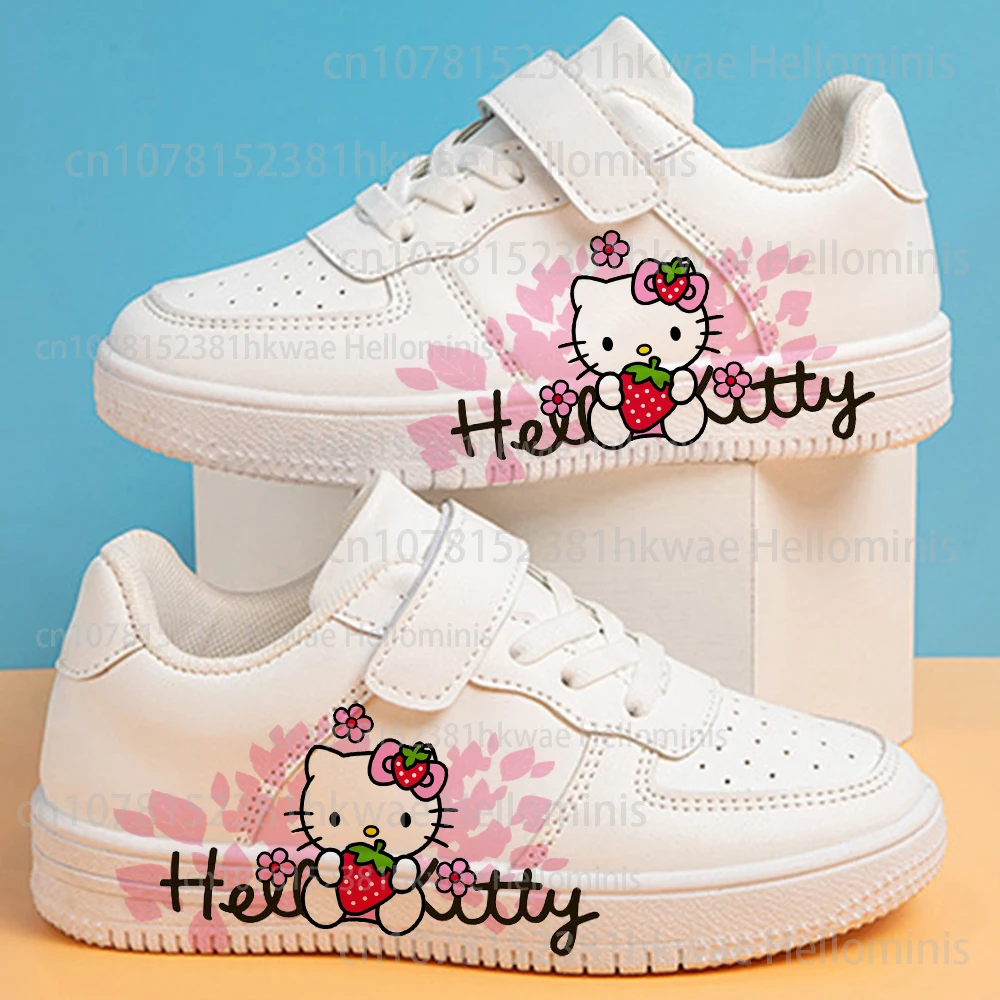 Zapatillas de baloncesto informales para niños y niñas, zapatos deportivos de moda para correr, Hello kitty