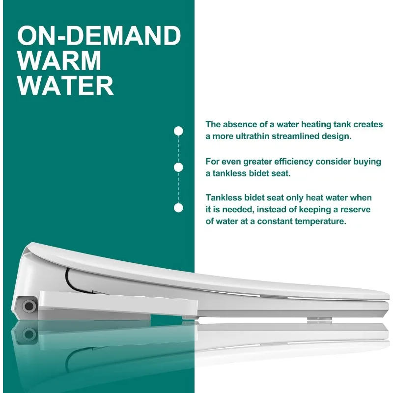 HOME - مقعد مرحاض ذكي ممدود، مقعد مرحاض تسخين إلكترونيًا، فوهة التنظيف الذاتي، درجة الحرارة (التحكم في اللوحة) #4