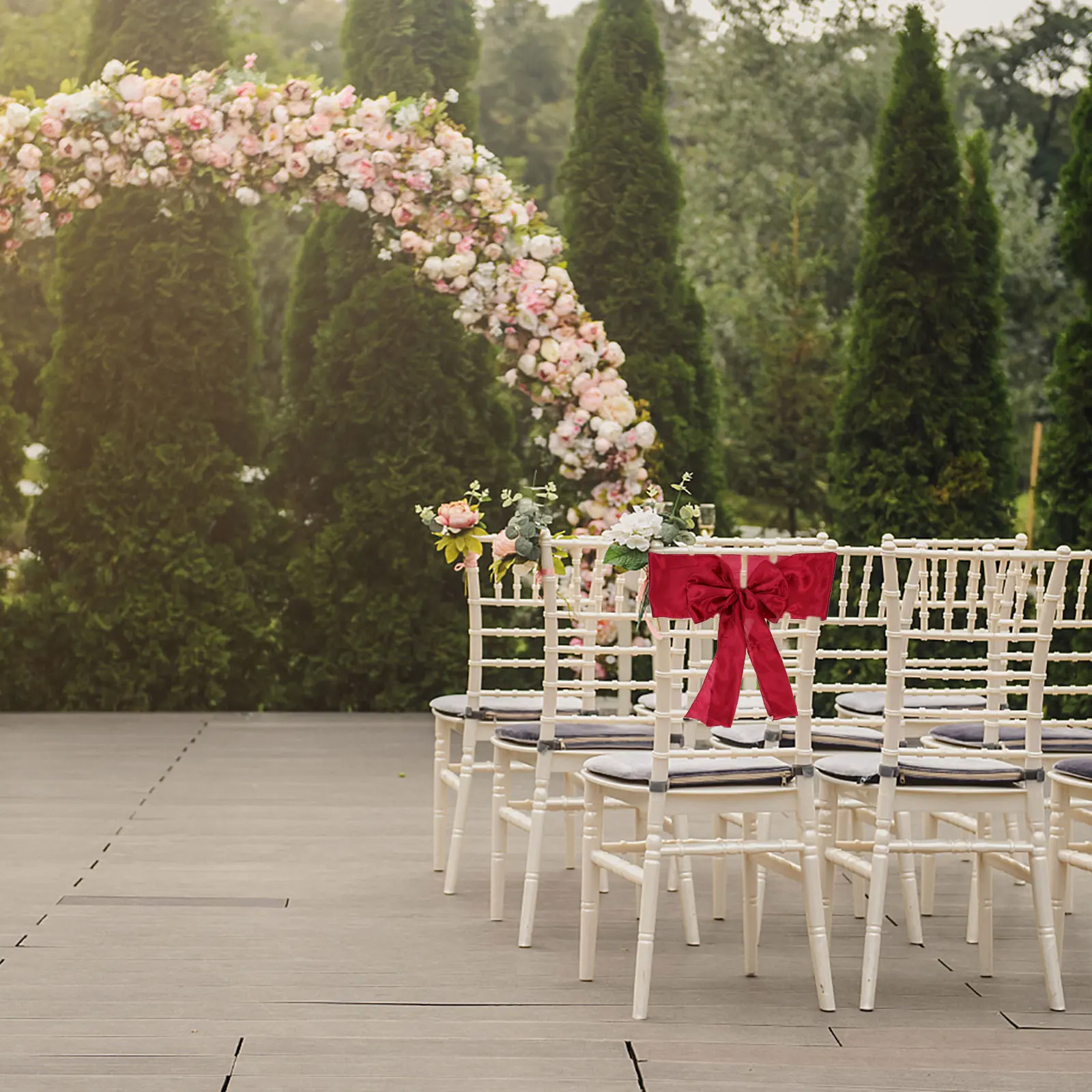 10 قطع من أقواس الكرسي، ألوان نابضة بالحياة لمقاومة تزيين مأدبة الحدث والخطوبة #2