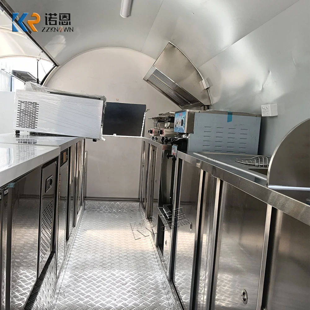 For Sale Fully Equipped Food Trailer Mobile Bbq Cart Ice Cream Truck Coffee Business view 3