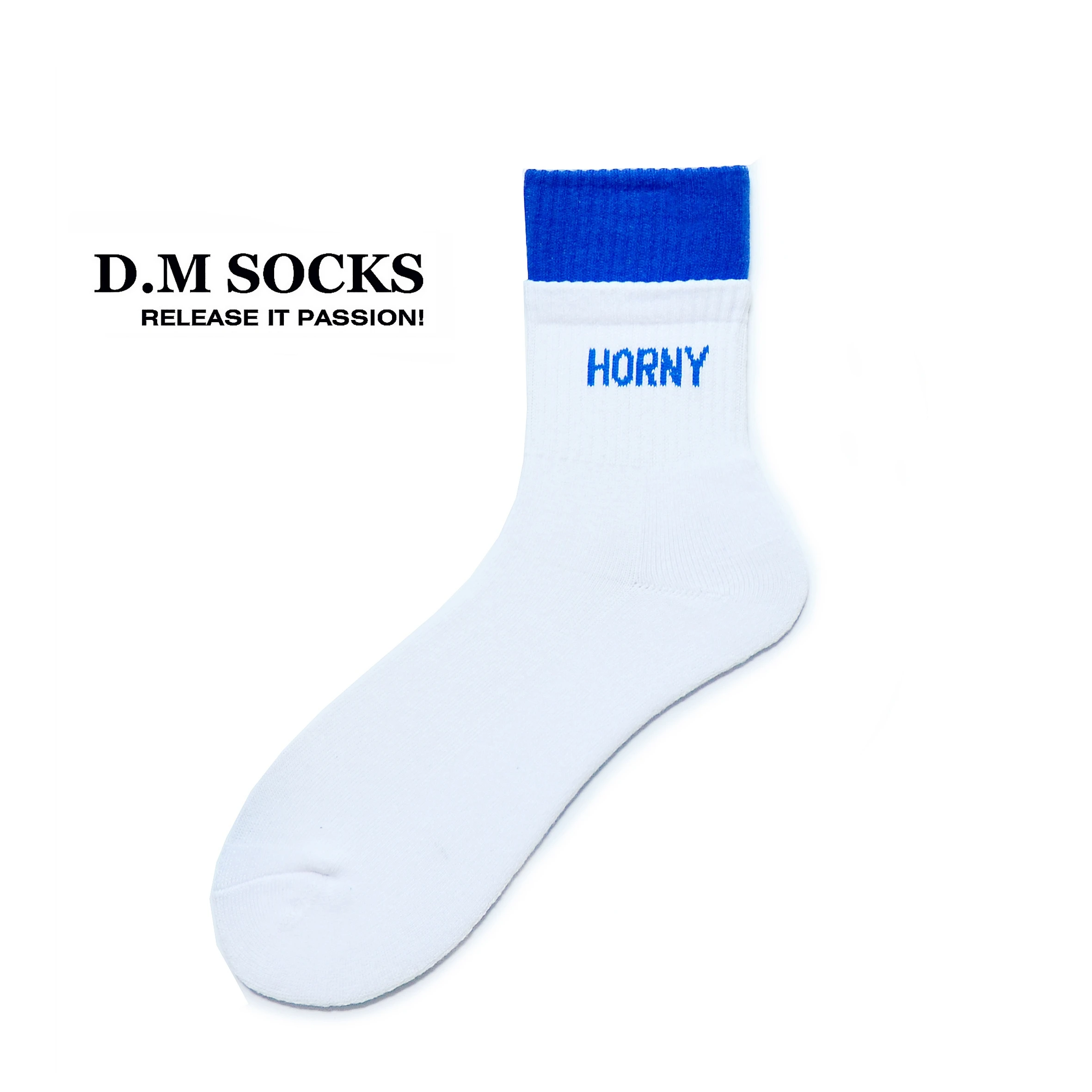 New Letter White Men Socks Towel Sweat-absorbent Original Sports Socks