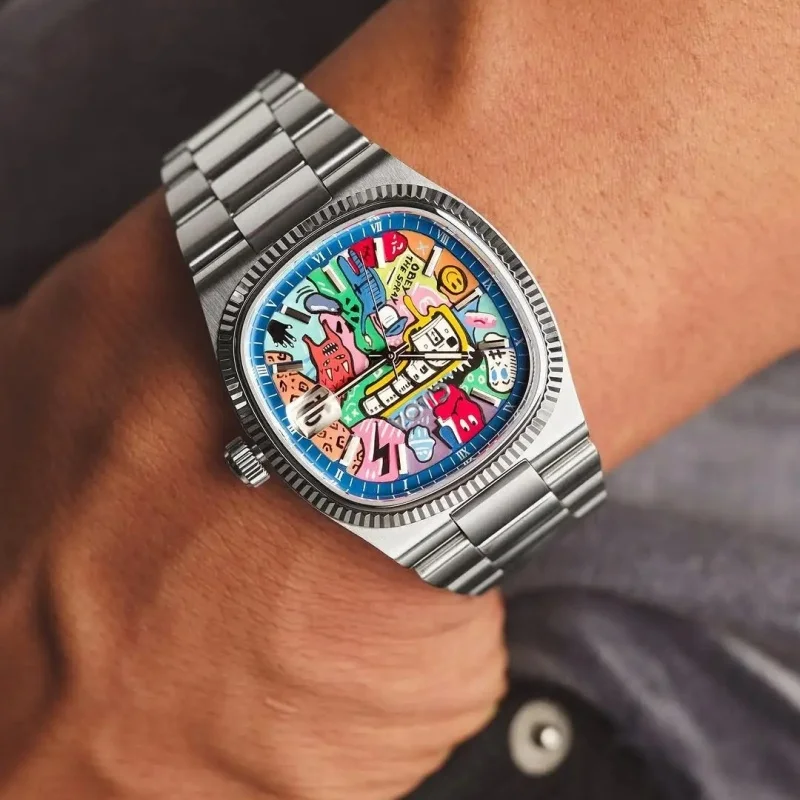 CILOA painted dial watch men's brand authentic trendy fashion 2025 new brand authentic high quality waterproof quartz watch - Image 5