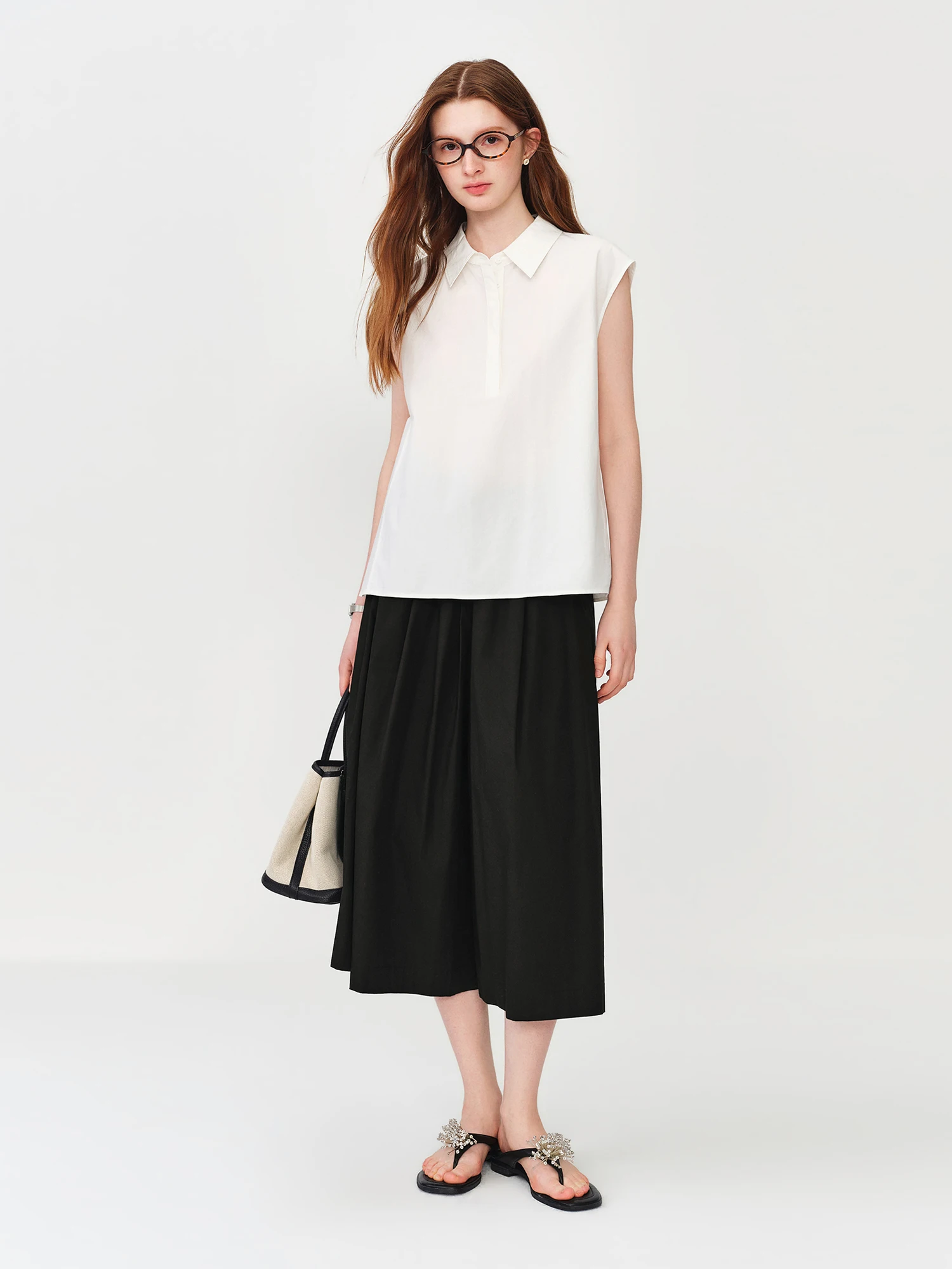FSLE Cozy Cotton Casual Pants Wide-Leg Fit for Women's Summer 2026 New Arrival A-line Silhouette for Casual Outfits Resort Pants image 5