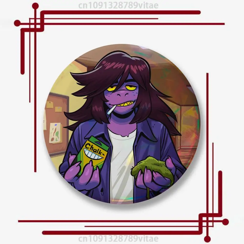 S-Susie D-Deltarune 58mm Badge Brooches on Backpack Clothes Handmade Round Enamel Pins for Jewelry - view 3