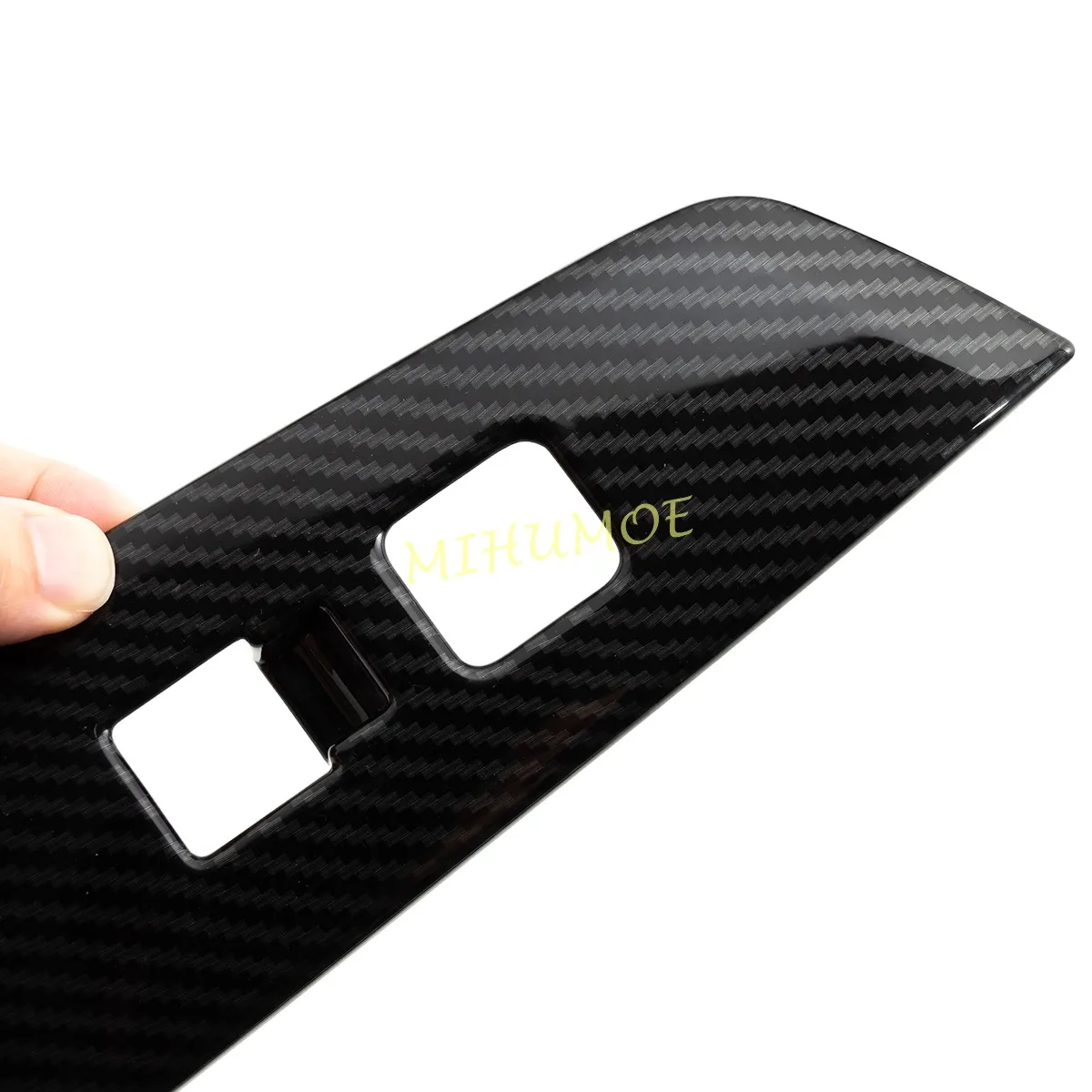 ل 2024 2025 تويوتا جراند هايلاندر ألياف الكربون نافذة السيارة الداخلية التبديل رفع غطاء لوحة الزخارف LHD #4