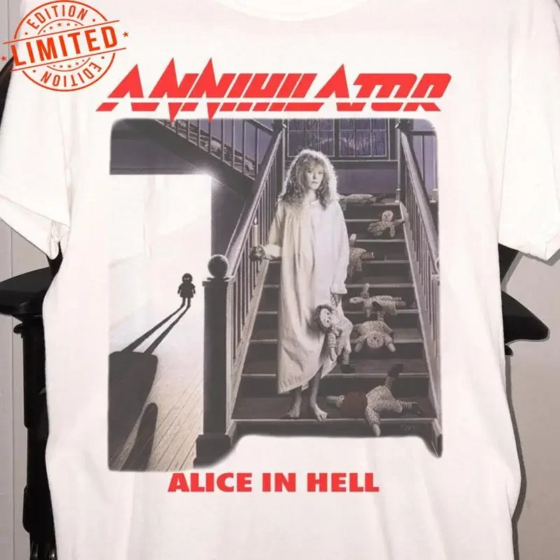 Annihilator Band Alice In Hell White T Shirt All Sizes S To 5Xl