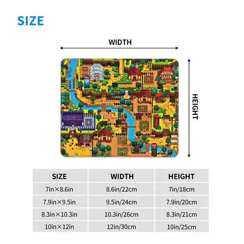Stardew Valley-karta Musmatta Dator Tangentbord Musmatta Gamer PC Laptop Skrivbordsmatta Kontorstillbehör Bordsunderlägg 12 best sales Stardew Valley brädspel - №2