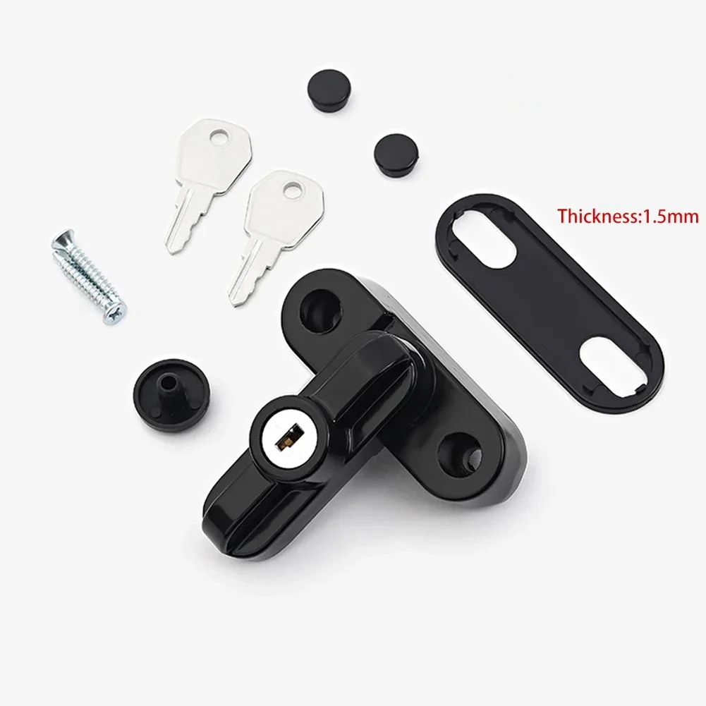 T-lock Flat Open Doors Windows Locks Safety Window Door Lock Sash Jammer Security Restrictor Lock With Key