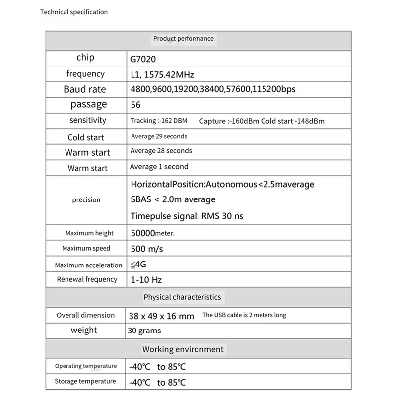 N01R-2X VK-162 GPS Receiver Module Navigation Positioning Module With Built-In Antenna And USB Interface