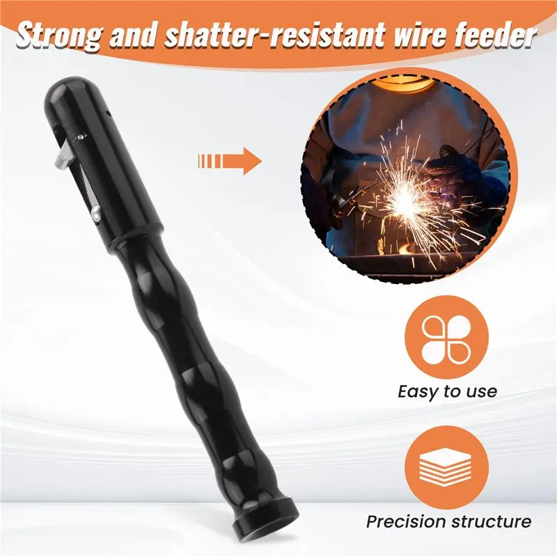 Must Have Anti-Slip Welding Electrode Fixture Strong Andshatter-Resistant Wire Feed Pen Ergonomically Designed Wire Feeder Black