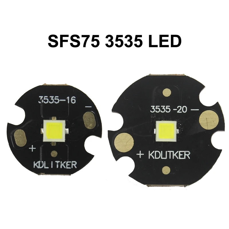 SFS75 3V 12A 2600 Lumens Long Throw SMD 3535 LED on KDLITKER DTP Copper MCPCB Flashlight DIY