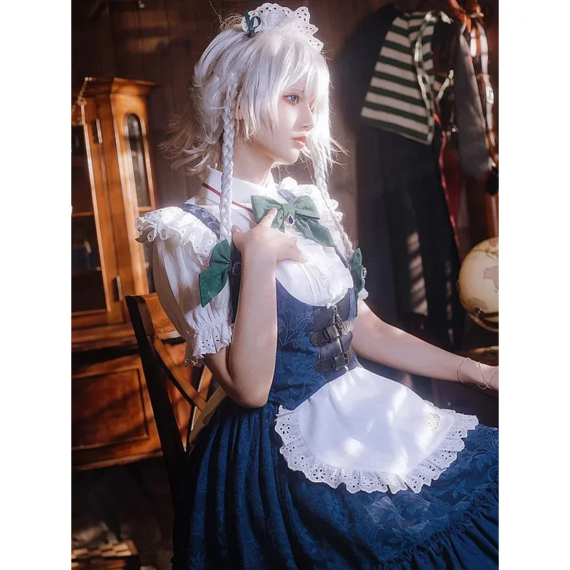 2024 Izayoi Sakuya فستان الخادمة أنيمي Touhou مشروع تأثيري حلي المرأة عالية الجودة النشاط لعب الأدوار الملابس أحجام S-XL جديد