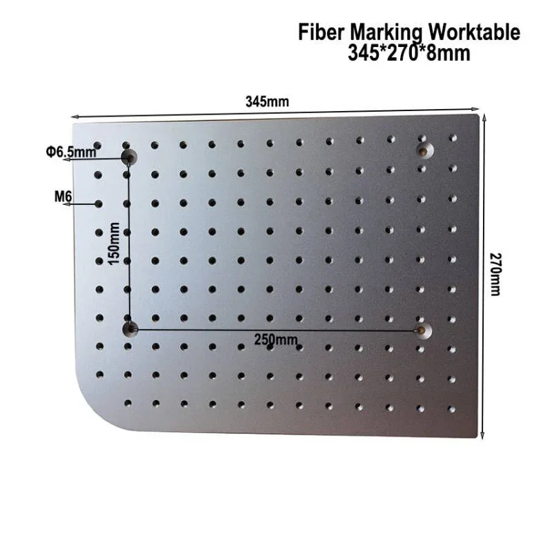 Imagem -03 - Plataforma de Trabalho de Alumínio para Marcação de Fibra 345*270 mm de Espessura mm para Máquina de Marcação a Laser de Fibra e Co2 Diy