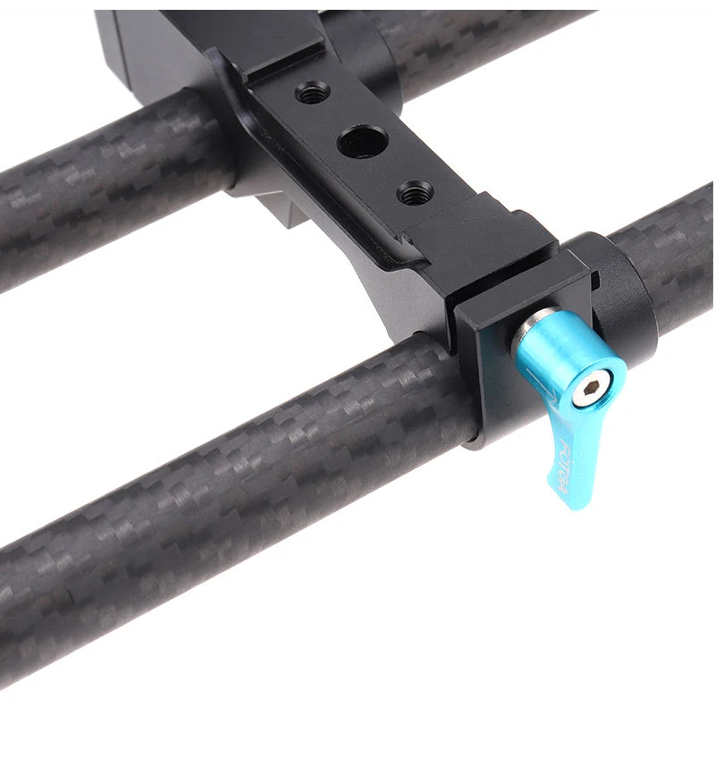 Aste per binari in fibra di carbonio per fotocamera da 2 pezzi da 15mm 6/8/10/12/16 pollici per il sistema di supporto della guida dell'asta di messa a fuoco Follow DSLR Shoulder Rig Matte Box
