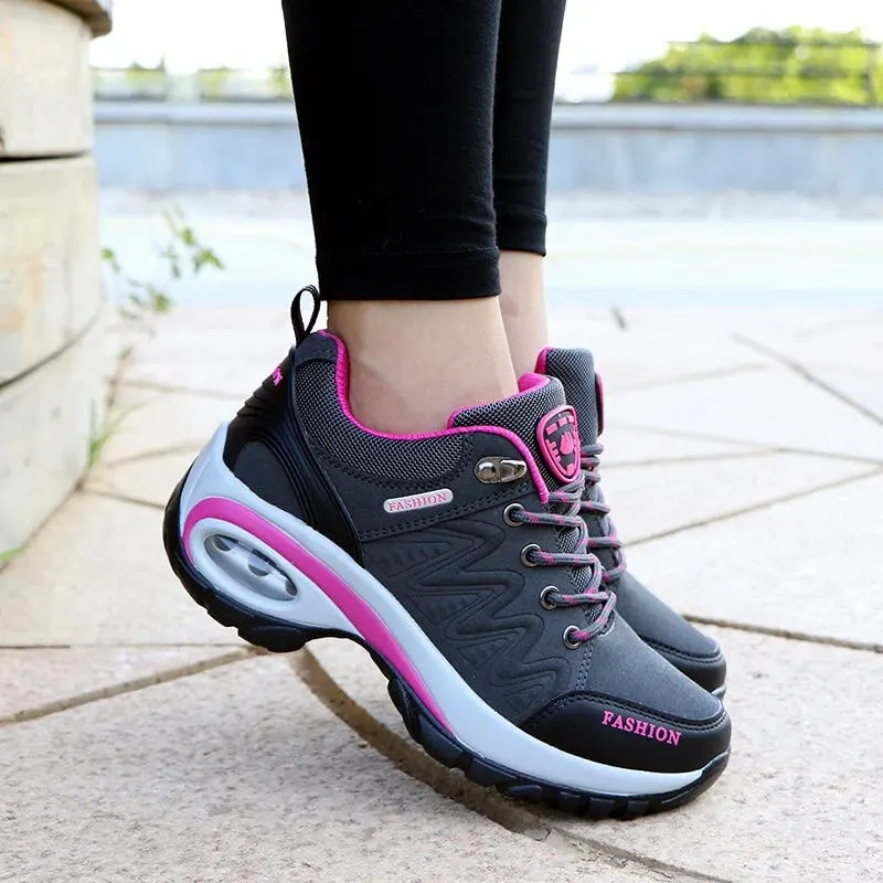 Scarpe da donna Sneaker cuscino d'aria scarpe da passeggio Casual zeppe Chunky escursionismo scarpe sportive da donna