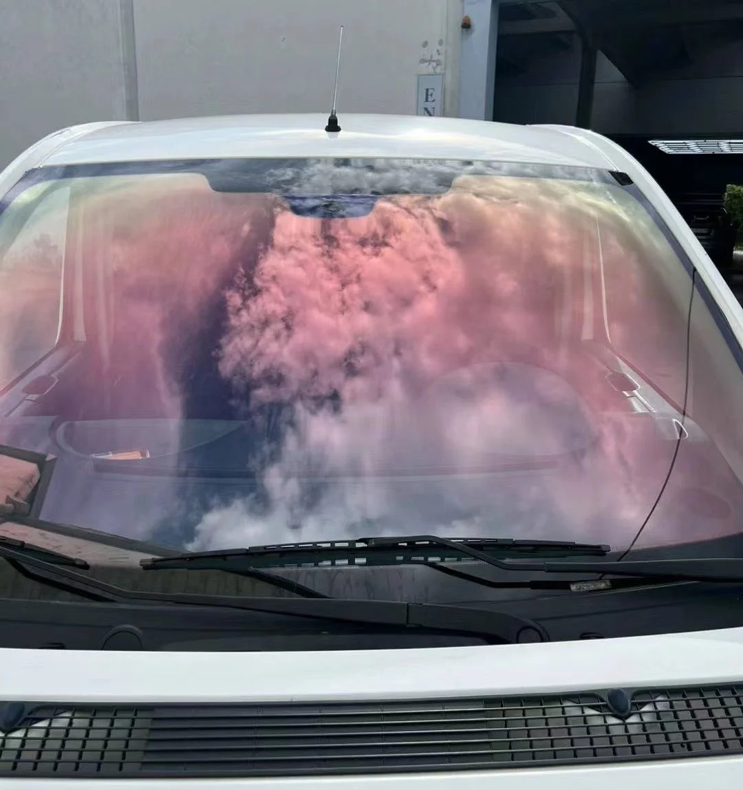 Rose Ghost 1.52*30M Chameleon Auto Glass Window Film Solar Automotive Chameleon Tint Car Window Windshield Film