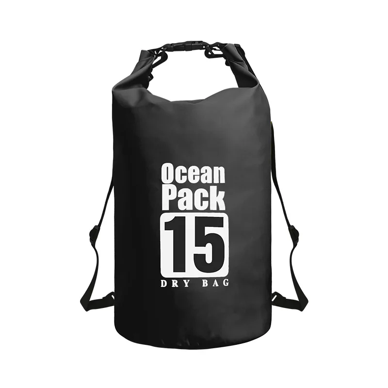 Waterproof Outdoor Bucket BagBeach, Swimming, Diving, Storage Bag, Hiking, Cycling, Rafting, and River Trekking Backpack15L