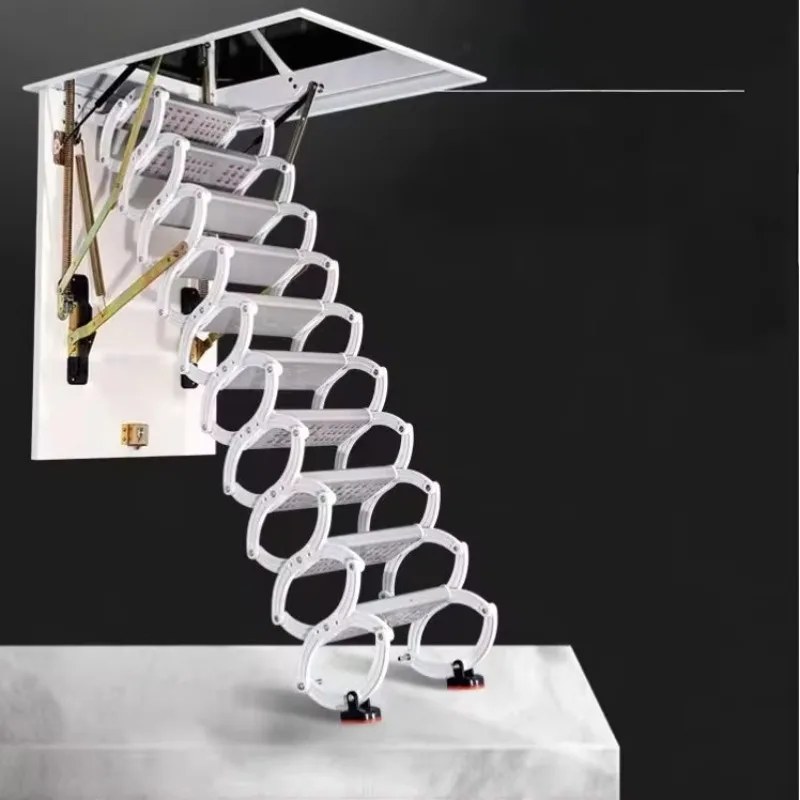 Manual/electric Telescopic Loft Ladder  Electric Model Retractable Hidden Staircase