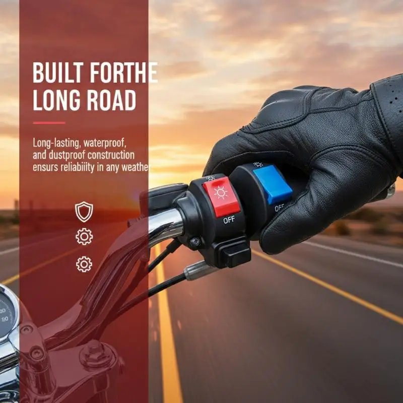1 Pcs Motorcycle Switch ON OFF Control Button Handlebar Mounted Headlight Signal Lamp Control Modified Switches Accessories