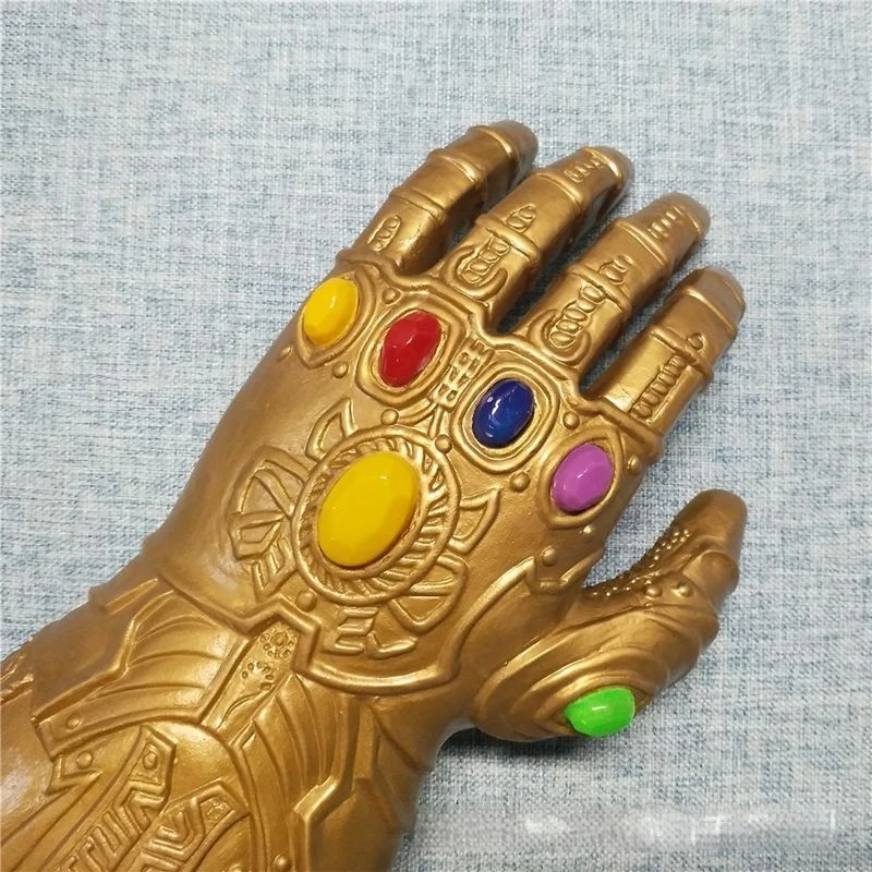 Children'S Toys Thanos Movie Characters Unisex Rubber Gloves Glowing Unlimited Gloves Gemstones Fun To Wear Holiday Gifts