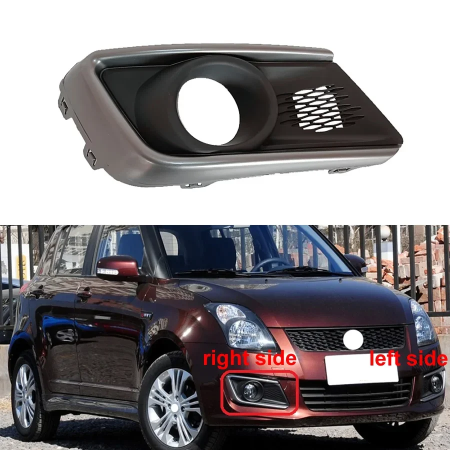 

For Suzuki Swift 2013-2019 Car Accessories Fog Light Cover Trims Auto Front Bumper Lower Grille Foglamp Frame with Hole