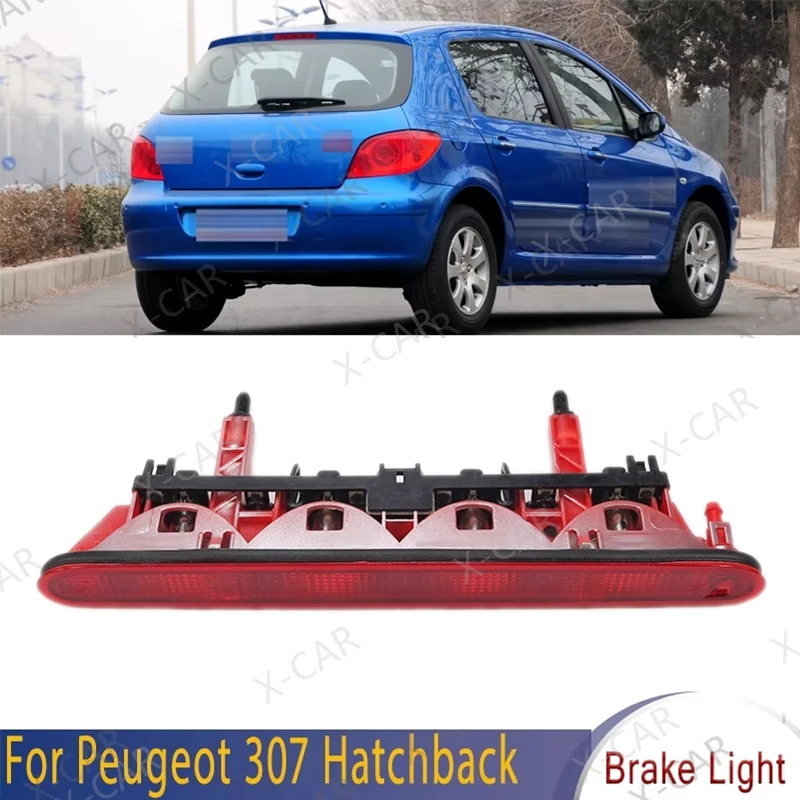 

Car Rear Additional 3RD High Mount Position Third Warning Brake Light Signal Lamp Assembly For Peugeot 307 Hatchback