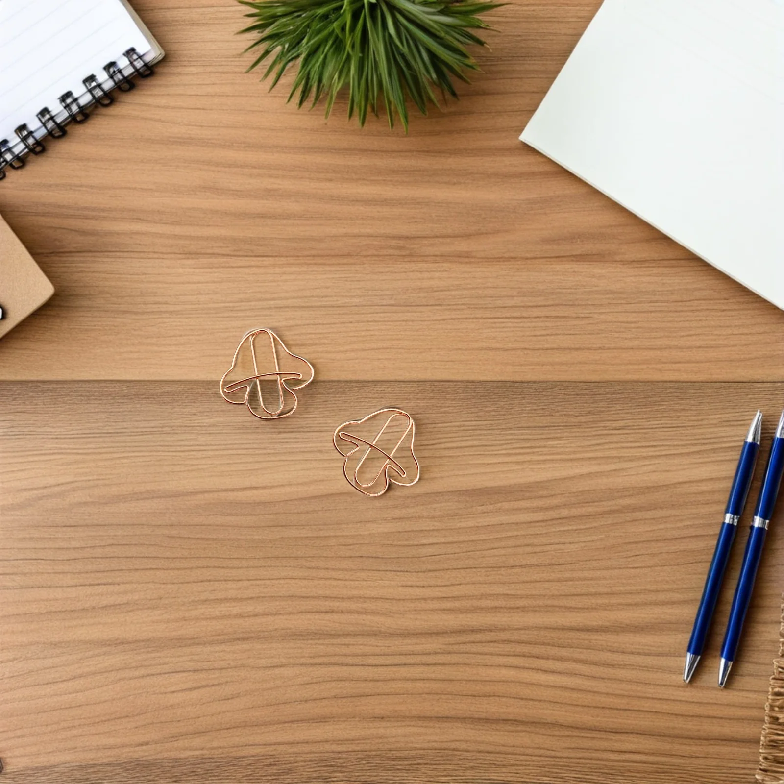 20pcs Metal Paper Clips Mushroom Shape For Office Home School Document Fixing Clips Multi-Use Practical Stationery Supplies