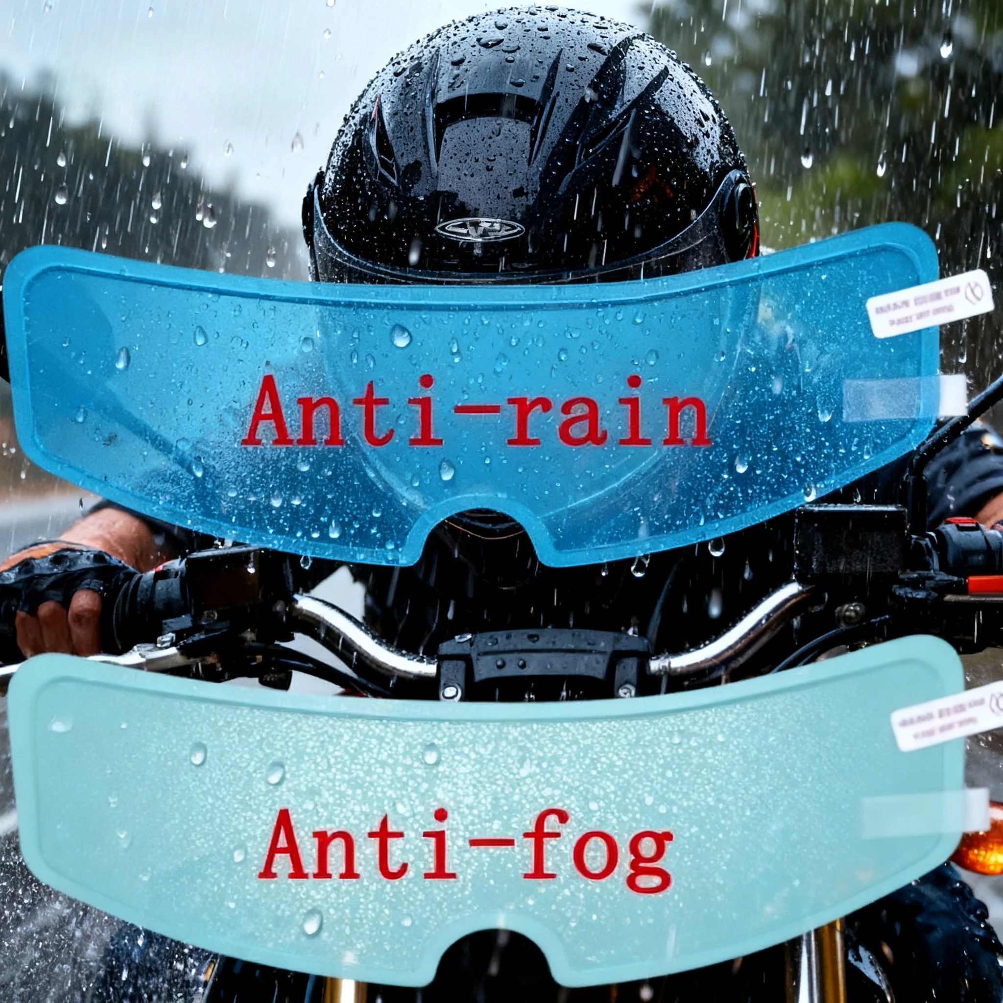 

Motorcycle Helmet Rainproof and Anti Fog Film Rainy Day Riding Helmet Sun Protection Anti Glare Anti Fog Helmet Stickers