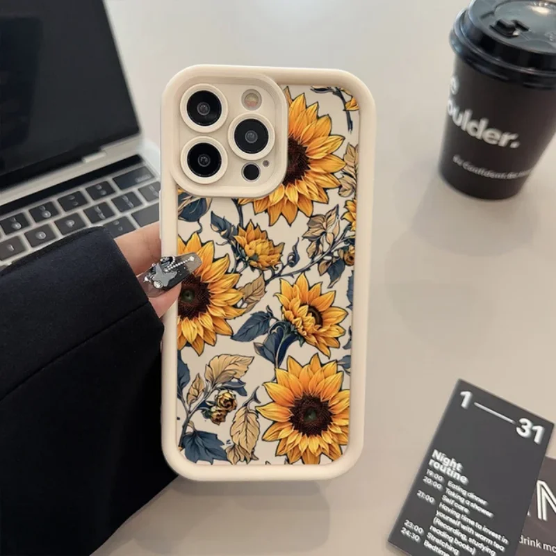 Case For iPhone 15 Cases iPhone 14 Pro Max Case Flower Printed Phone Case For iPhone 13 12 11 XS Max XR X 7 8 Plus SE 2022 Cover