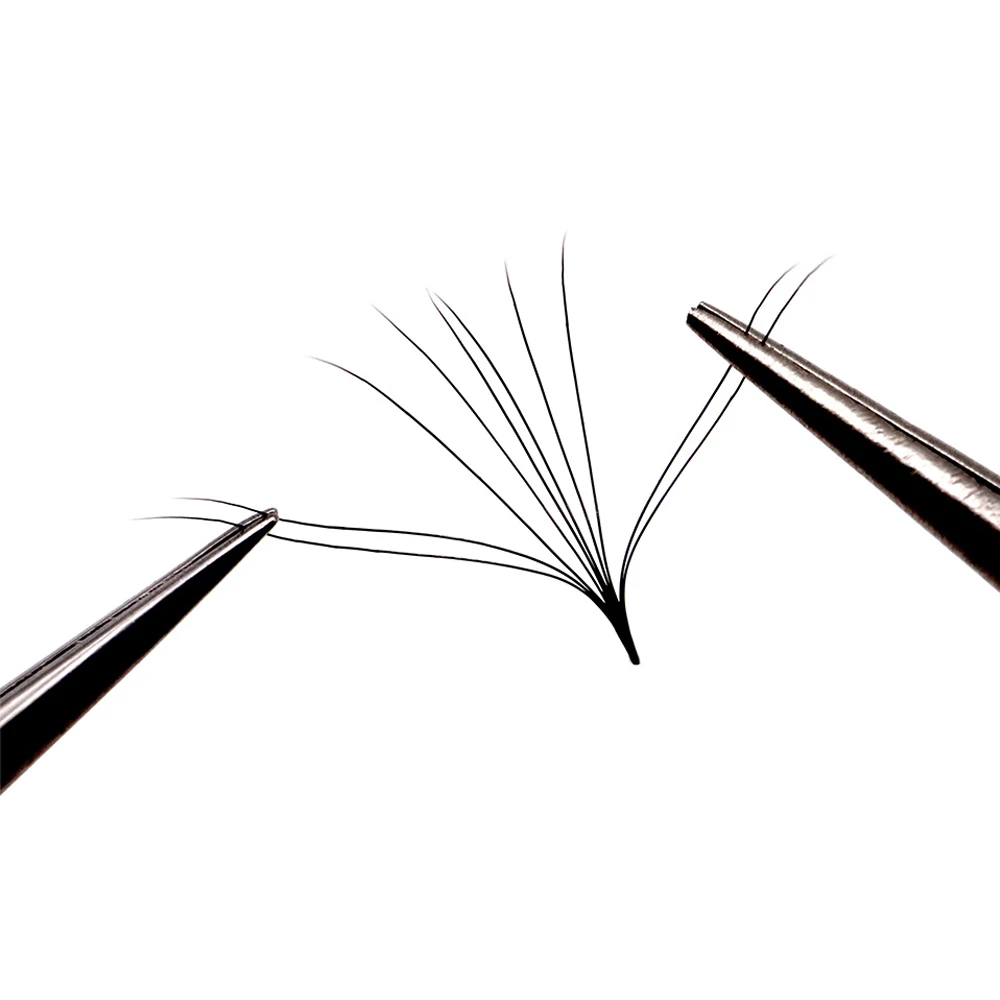 1000 Fans Medium Stem Sharp Narrow Stem Ultra Speed Premade Russian Volume Fans Pointy Base Individual Lashes Extension Supplies