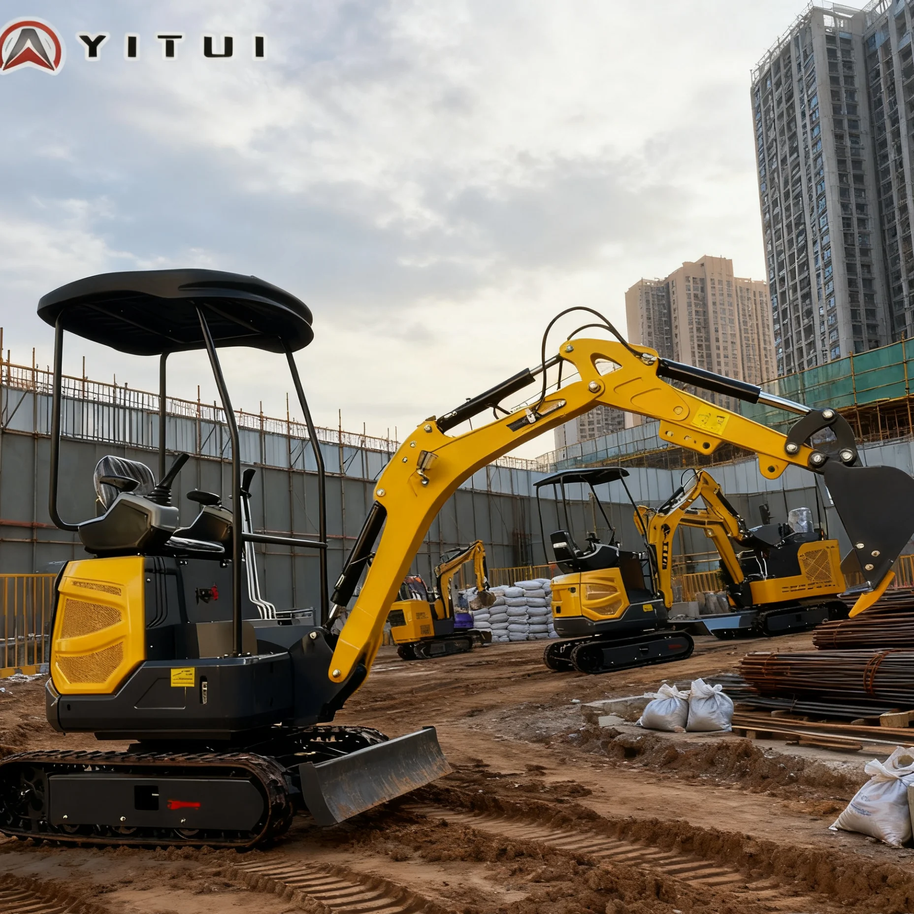 حفارة صغيرة مدمجة 2.0 طن متعددة الوظائف لمزرعة الحديقة وأعمال البناء عملية سهلة مخصصة