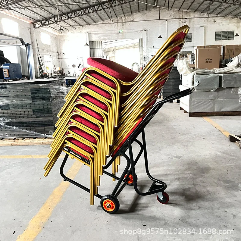 Hotel chair cart special banquet restaurant ceremony chair transport cart aluminum alloy foot chair wedding outdoor pull cart