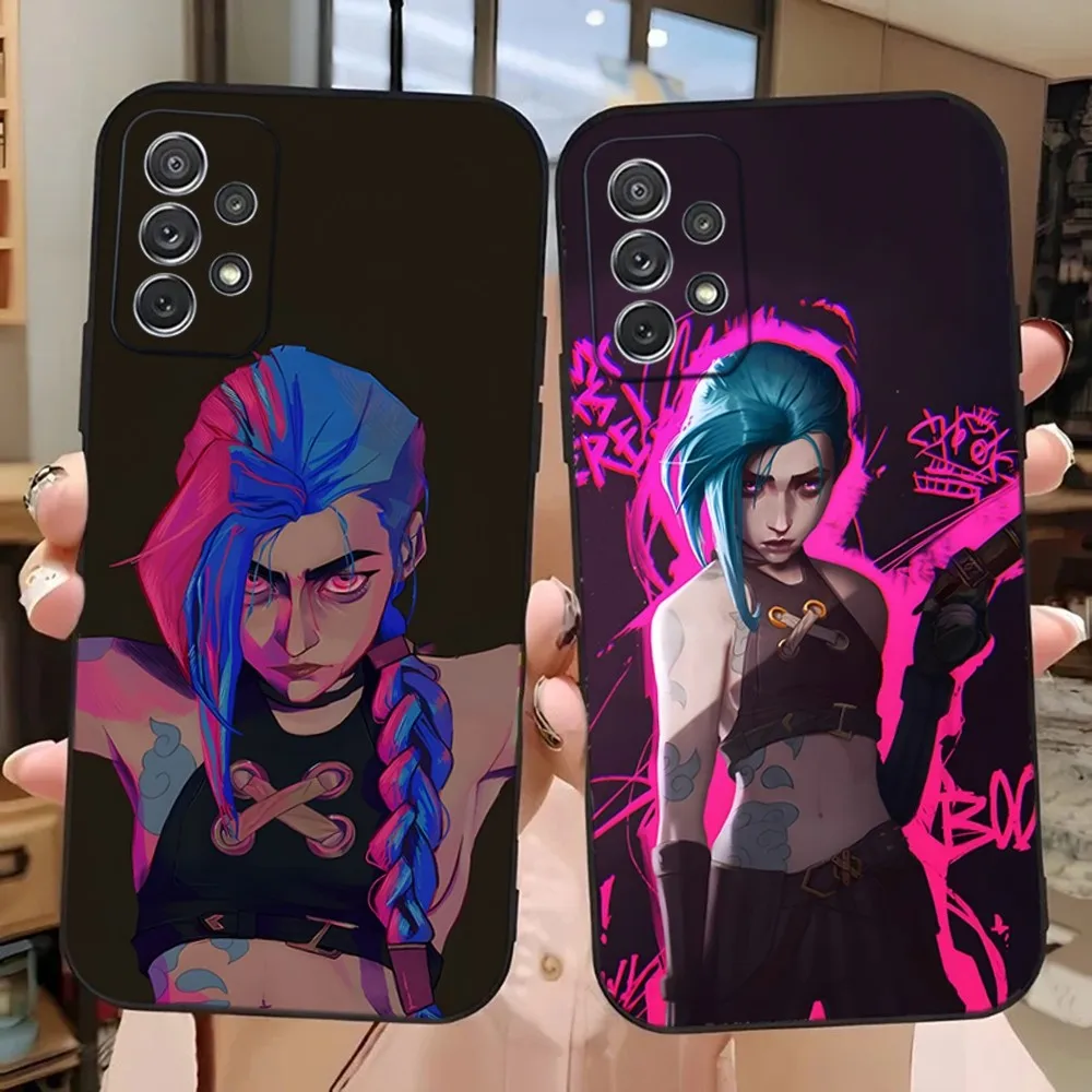 

Anime Arcane Jinx Vi Phone Case For Samsung Galaxy A13,A21s,A22,A31,A32,A52,A53,A71,A80,A91 Soft Black Phone Cover