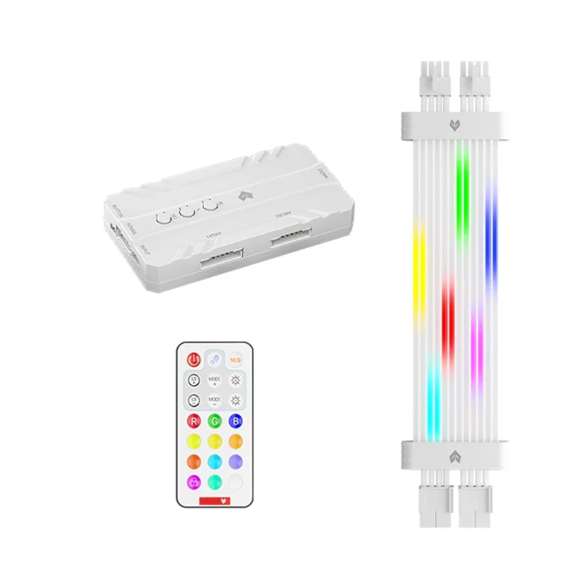 

SR-8Pin ARGB Graphics Card Power Supply Cable RGB Power Extension Cable RGB PSU Cable For 30XX 40XX Graphics Cards B