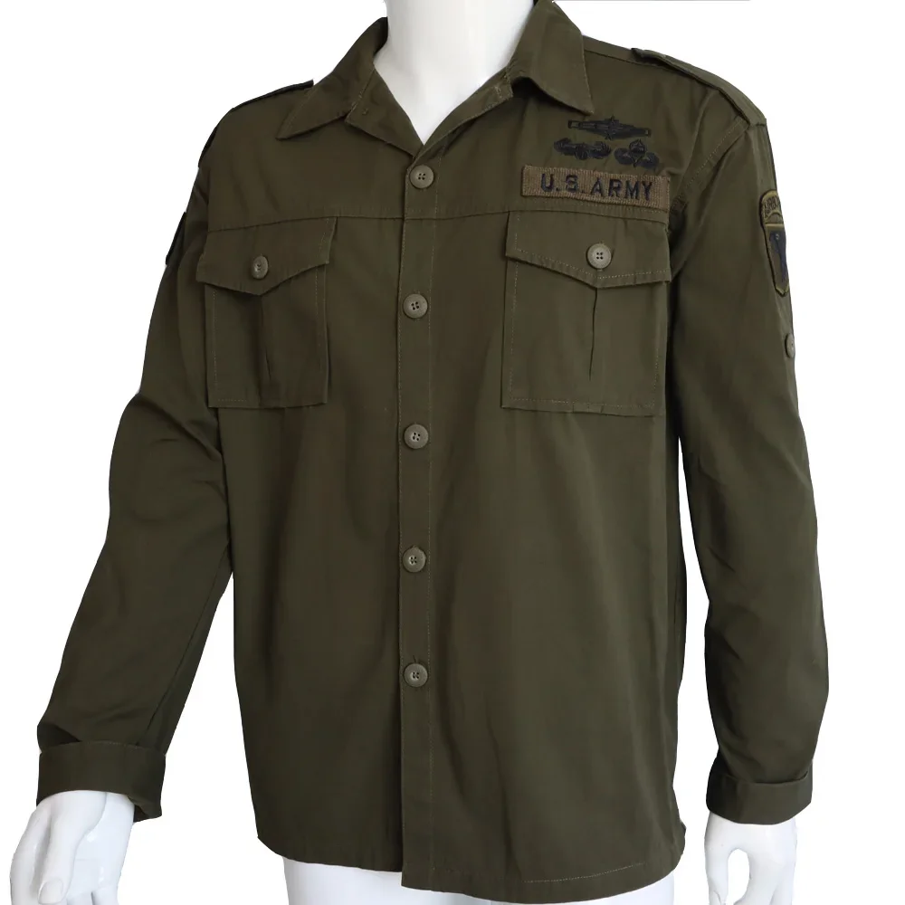 WW2 US 101 Pilot Jacket Leisure Training Sports Coat Retro 101 Lapel Outdoor Bread Suit US Soldiers Uniform Jacket