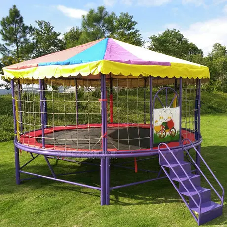 with pampered trampoline, children's trampoline, outdoor combination trampoline, large indoor and outdoor trampoline mesh